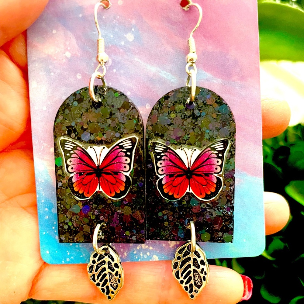 Butterfly Acrylic Dangle Earrings